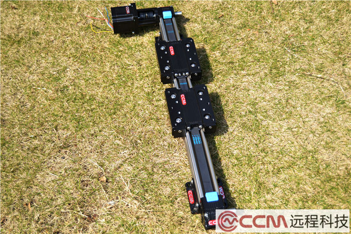 CCM直线模组电机直连单模组双滑块机构实例